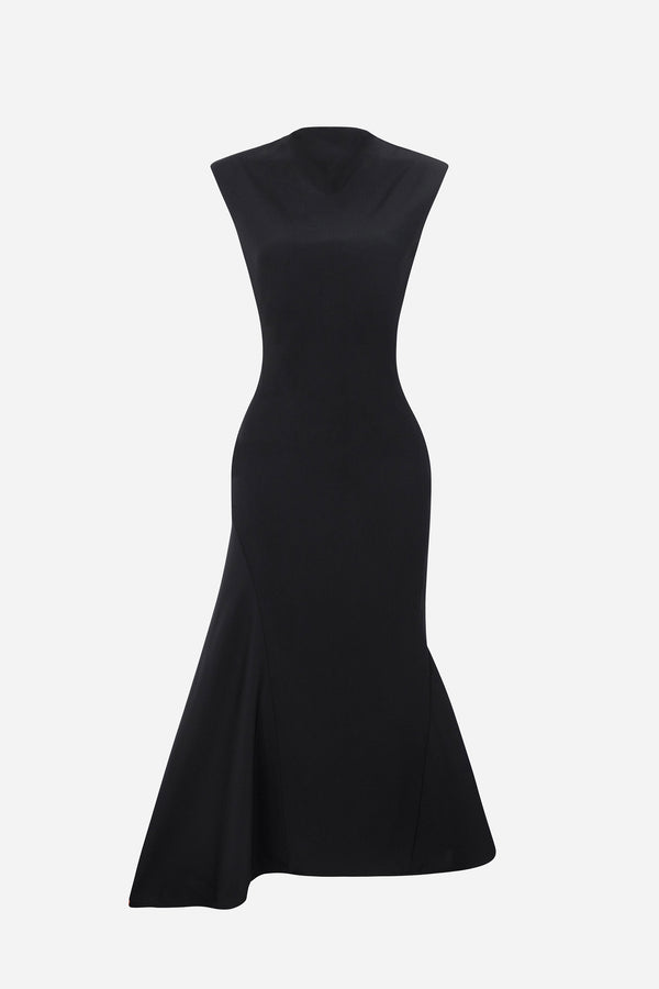 Inez A-line Sleeveless Viscose Midi Dress