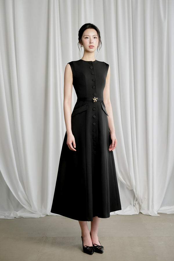 Refa Sleeveless Midi Dress