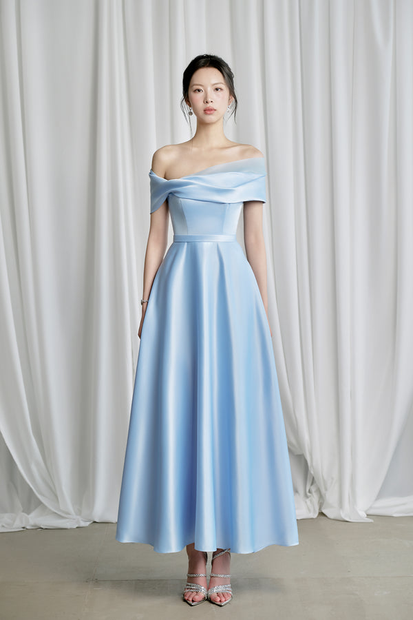 Lazina Off-shoulder Midi Dress